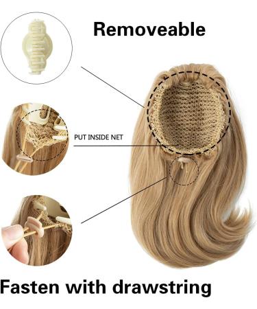 Beach Blonde Curly Ponytail Extension - 12 Inch Synthetic Hairpiece for Women - Buy Online on GoSupps.com