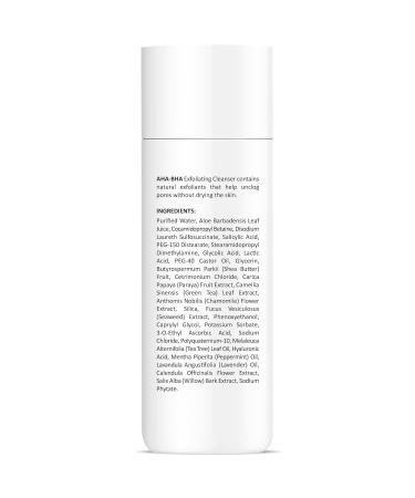 INFINA ESSENTIALS Big 8 fl oz Face Exfoliator - Pore Reducing BHA Liquid Exfoliant with Glycolic & Salicylic Acid - Hyaluronic Acid for Smooth, Even Toned Skin - Buy Online on GoSupps.com