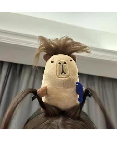 Uozonit Stuffed Animal Hair Clips | Women Girls Hair Clip Stuffed Capybara Shape | Teen Girls Fashion Headwear with Vivid Expression for Makeup Traveling Beach Parties Brown - Buy Online on GoSupps.com