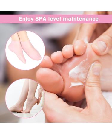 HDKAJL 2 Pairs Silicone Moisturising Socks Silicone Feet Moisturiser Meia de Silicone Silicone Socks for Women Suitable for Foot Peel Mask Athletes Foot Treatment Preventing Nutrient Loss - Buy Online on GoSupps.com