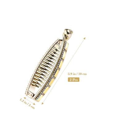 Lurrose 2pcs Women's Banana Hair Clips - Durable Plastic Hair Accessories for Effortless Styling | International Shipping Available - Buy Online on GoSupps.com