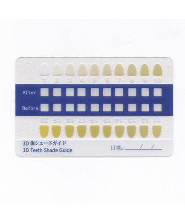 Wzcxyx 20 colors teeth whitening shade guide paper diagram card for tooth whiter effective comparison professional dental supplies (color: 50pcs)