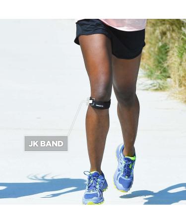 Zamst JK Band Sports Patella Band with Pressure Pad | Relieve Tendon Pain for Patella Tendinitis | Ideal for Volleyball, Basketball, Running, Tennis, Pickleball | Black - Small - Buy Online on GoSupps.com