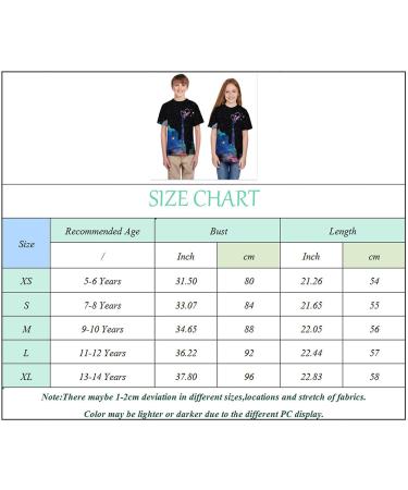 Kids Summer T-Shirt | 3D Print Teen Boys Big Girls Blouse | Casual Clothes for Girls | 9-10 Years (Black) - Buy Online on GoSupps.com
