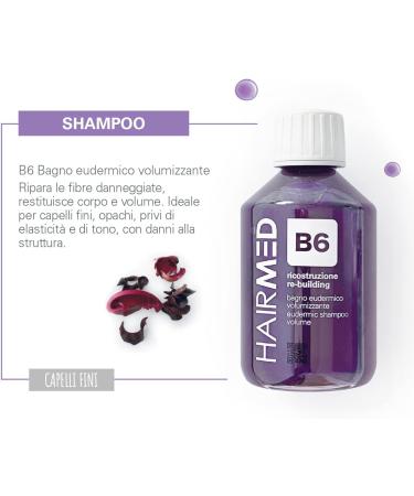HAIRMED B6 Volumising Shampoo for Fine Hair Keratin Restructuring Shampoo 1000 ml - Buy Online on GoSupps.com