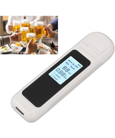 Breathalyzer Alcohol Tester High Accuracy LCD Display USB Charging Portable Automatic Shutdown Breath Alcohol Tester for Home Personal (White) - Buy Online on GoSupps.com