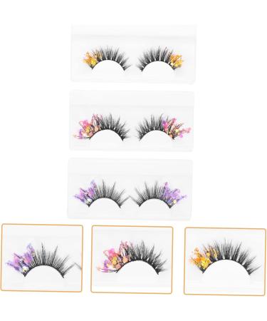POPETPOP 3 Pairs Fluorescent False Eyelashes Lashes Glitter Lash Extensions Fake Eyelashes with Glitter Dramatic Fluffy False Eyelashes False Lash Make up High-grade Fiber 3d Decorate - Buy Online on GoSupps.com