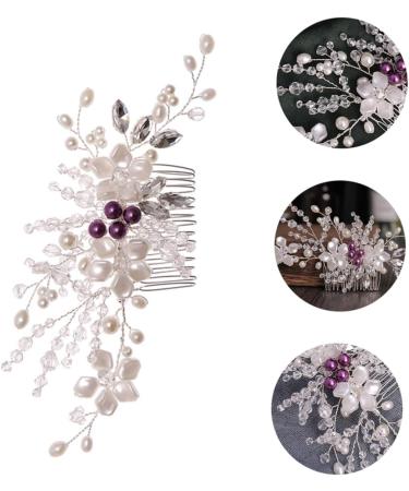 Amosfun 1pc Braided Flower Comb Hair Accessory for Women Pearl Tiara Bridesmaid Hair Accessories Flower Hair Comb Hair Barrettes for Women Bridal Hair Comb Handmade Wedding Hair Comb White - Buy Online on GoSupps.com