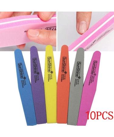 10pcs Mix Color Sunshine Nail File Sponge Diamond Nail Buffer File Washable 100/180 Nail Buffer for Nail Finger Polish Multicolor - Buy Online on GoSupps.com