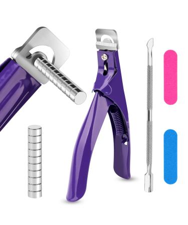 Upgade Acrylic Nail Clipper with Sizer Magnet Accurate Trimming Nail Clippers for Acrylic Nails Nail Tip Cutter Professional Stainless Steel Manicure Tool for Salon Home Nail Art