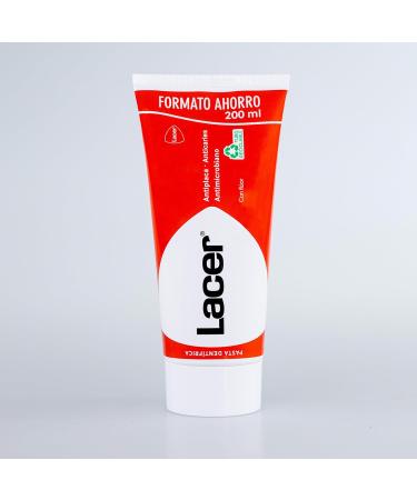  Lacer LACER - Toothpaste Pack of 2 x 200 ml prevents decay maintains healthy mouth high fluorine content prevents plaque formation strengthens enamel antimicrobial action - Buy Online on GoSupps.com