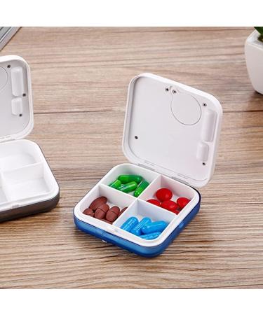 Automatic Pill Dispenser Digital Pill Organizer with Reminder Alarm Electronic Medication Organizer for Vitamins Supplements 4 Grids Blue - Buy Online on GoSupps.com