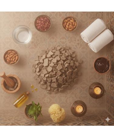 Natureluxy Moroccan ghassoul raw clay natural clay 1 kg - Buy Online on GoSupps.com