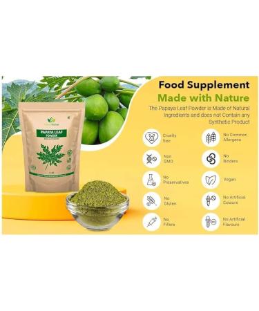 Papaya Leaves Powder 454g (16 oz) | Carica Papaya for Hair & Skin Benefits - Buy Online on GoSupps.com