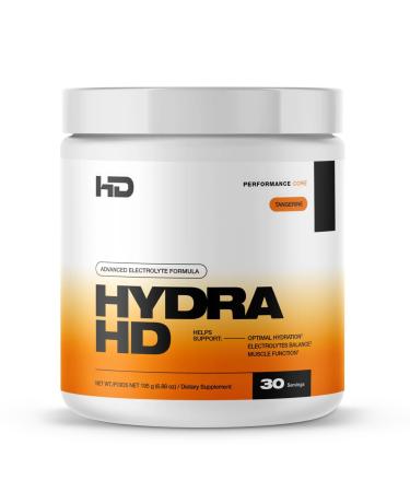 HD MUSCLE HydraHD Advanced Electrolyte Formula | Hydration Support Supplement | Research Backed Minerals & Compounds | Support Muscle Function | 30 Servings (Tangerine)