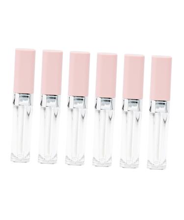 SOESFOUFU 6pcs Lip Gloss Empty Tube Lip Gloss Pigment Empty Eyeliner Mascara Bottle Bulk Lip Balm Pink Abs
