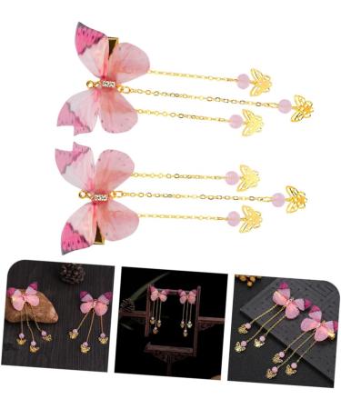 Beavorty 4 Pairs hanfu butterfly headdress metallic hair clips han chinese costume accessories kids hair claw clips for girls hair styling accessories child alloy decorate tassel - Buy Online on GoSupps.com