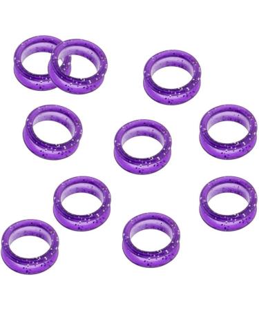 B Baosity 0pcs Soft Rubber Scissors s for Hairdressing Barber Hair Cutting Ring Loops Replace Purple - Buy Online on GoSupps.com