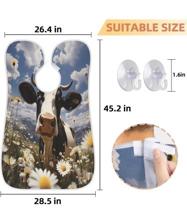 Animal Cow Beard Bib Apron - Beard Hair Catcher for Men | Perfect Father's Day & Christmas Gift | Includes 2 Suction Cups - Buy Online on GoSupps.com