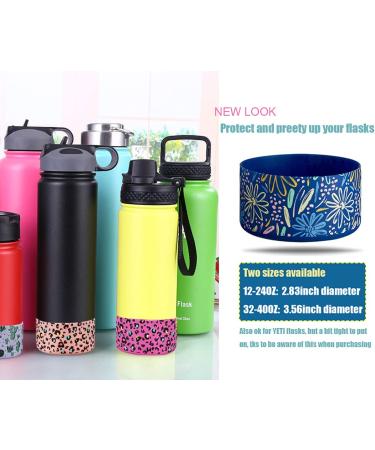 Silicone Sleeve Boot for Hydro Flask, YETI & More (32-40OZ, Black) - BPA Free Anti-Slip Cover - Buy Online on GoSupps.com