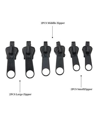 Removable Metal Zipper Repair Set - Zipper Pulls for Jackets Suitcases & Backpacks - Black - Buy Online on GoSupps.com