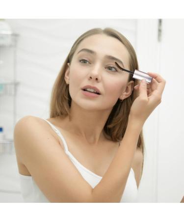 4D Fiber Lash Mascara | Voluminous Makeup Lash Mascara for Makeup Lovers - Elastic Brush Head Make Lashes Look Thick and Long for Mother Wife Girlfriend Black - Buy Online on GoSupps.com