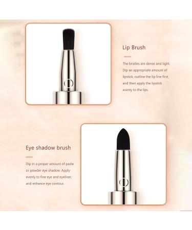 Buy Brush Concealer Applicator Brushes - Mini Makeup Eyebrow Eyeshadow Sponges & Eyeliner Kit | Travel-Friendly Gold Foundation Brushes - Buy Online on GoSupps.com