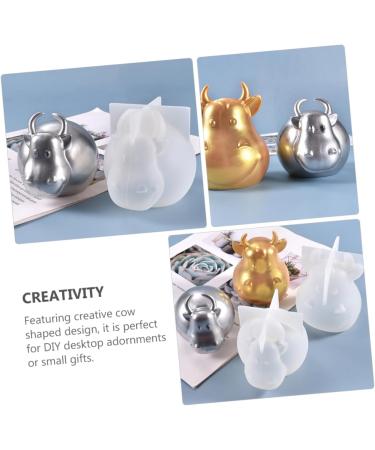 Anneome Resin Molds Cow Silicone Mold Cow Keychain Clear Epoxy Candy Molds Cow Shaped Cattle Shaped Mould Pendant Soap White 6.9X7.2CM - Buy Online on GoSupps.com