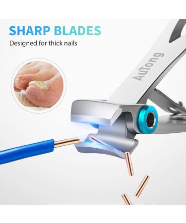 Large Nail Clippers Set for Thick Nails - Stainless Steel Toenail Cutter with Nail File - Heavy Duty Fingernail Clipper for Men, Women, Elderly - Buy Online on GoSupps.com