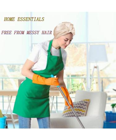 Silk Hair Bonnet for Women - Double Layer Soft Night Cap for Sleeping and Hair Care - Champagne - Buy Online on GoSupps.com