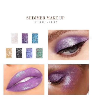 Kilshye Glitter Liquid Eyeshadow - High Pigment, Long Lasting, Waterproof Makeup in A- Purple 4 | For Women and Girls - Buy Online on GoSupps.com
