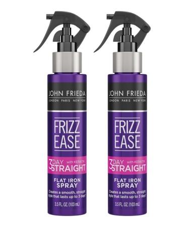 John Frieda Frizz-Ease 3 Day Straight Flat Iron Spray 3.5 Ounce (103ml) (2 Pack)