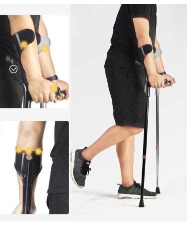 Aluminum Forearm Crutches Adjustable Telescopic Lightweight Arm Cuff Crutches Aluminum Alloy Ergonomic Walking Stick Cane Suitable for Adult Teenagers Practical Decorate Lucky Star - Buy Online on GoSupps.com