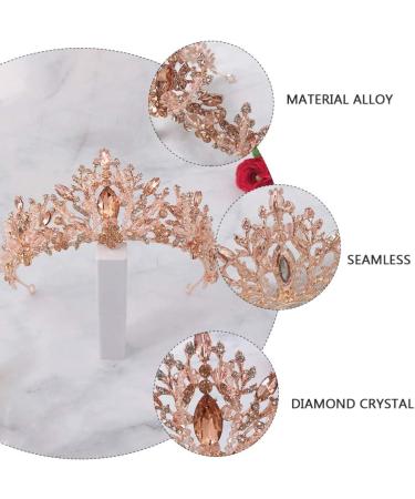 FRCOLOR Pink Tiara Crown Crystal Silver Headband Diamond Bridal Headdress Wedding Prom Crown Hair Accessories for Women Girl Birthday Wedding Christmas Party Favor Ornaments - Buy Online on GoSupps.com