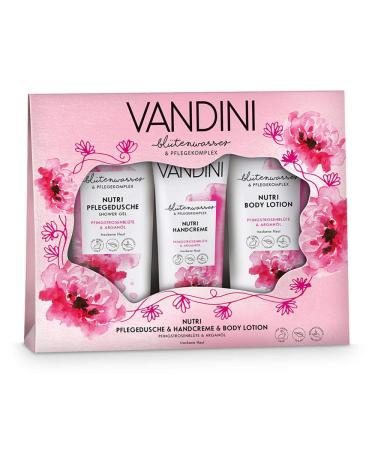 Vandini Nutri wellness gift set for women - Beauty set with body lotion shower gel & hand cream - care set for women with body lotion care shower & hand balm for dry skin body care set 1 piece