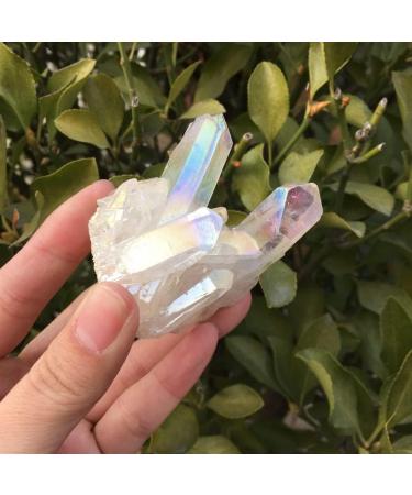 Natural Crystal Rough Gems for Decoration 90-100g White Flame Aura Quartz Crystal Cluster Aura Crystal - Buy Online on GoSupps.com