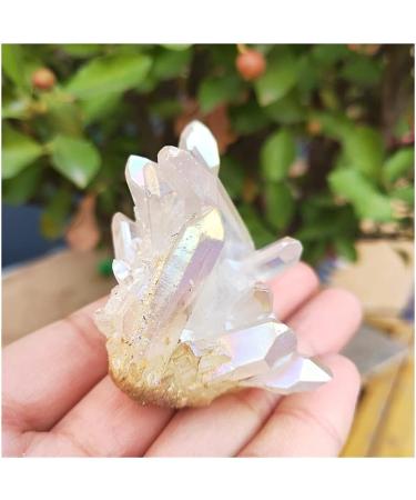 70grams Natural White Cluster Electroplating Titanium Coating Quartz Cluster StoneCrafts HOMEZHOU - Buy Online on GoSupps.com