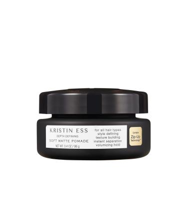 Kristin Ess Hair Depth Defining Soft Matte Pomade for Texture + Definition, Volumizing Hold, Style Defining, Water-Based, Color Safe + Keratin Safe, 3.4 oz 3.4 Ounce (Pack of 1)