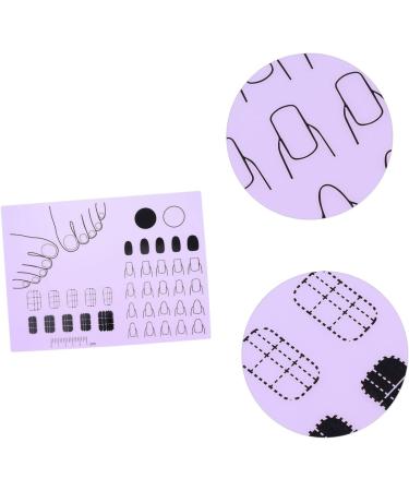 POPETPOP Silicone manicure pad fingernail mat silicone acrylic nail mat manicure mat silicone manicure art mat manicure tools acrylic manicure mat Silica gel coloring nail polish purple 28x20cm Purple - Buy Online on GoSupps.com