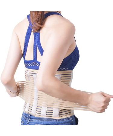 Lower lumbar spine spine of injury prevention posture corset pain relief in sciatica back pain herniated disc waist/abdominal support (L)