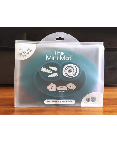 ezpz Mini Mat (Blue) - Silicone Suction Plate for Babies & Toddlers - Self-Feeding - Includes Travel Bag - 6 Months - Buy Online on GoSupps.com