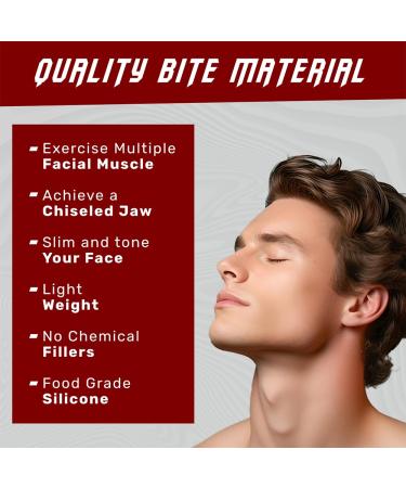 Jaw Exerciser Set (6 Pcs) - 3 Resistance Levels for Men & Women | Silicone Jawline Trainer - Shape & Tone Your Face - Buy Online on GoSupps.com