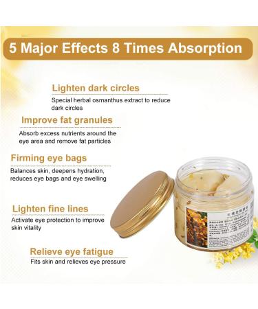 Golden Osmanthus Eye Mask - 80pcs Moisturizing Patches for Dark Circles Wrinkles & Eye Care - Buy Online on GoSupps.com