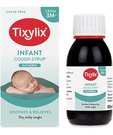 Tixylix Baby Blackcurrant Cough Syrup 100ml - Sugar & Color Free (3 months - 5 years) | Vegetarian-Friendly - Buy Online on GoSupps.com