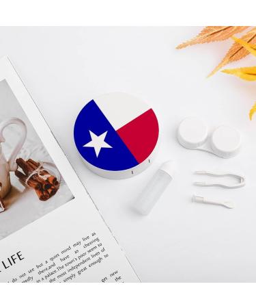 Texas Lone Star Flag Contact Lens Case Kit - Eye Care Box with Mirror Tweezers & Solution for Travel & Home - Buy Online on GoSupps.com
