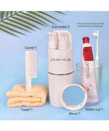Travel Toothbrush Kit | 8-in-1 Tsa Approved Container (Carrara White) - Buy Online on GoSupps.com