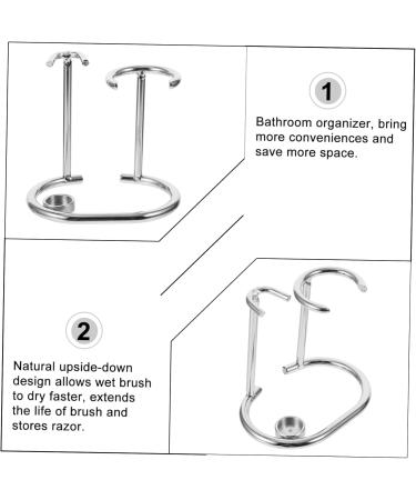 Angoily 2-Set Razor Holder & Shave Organizer Stand | Premium Wood Shavings Storage | International Shipping Available - Buy Online on GoSupps.com