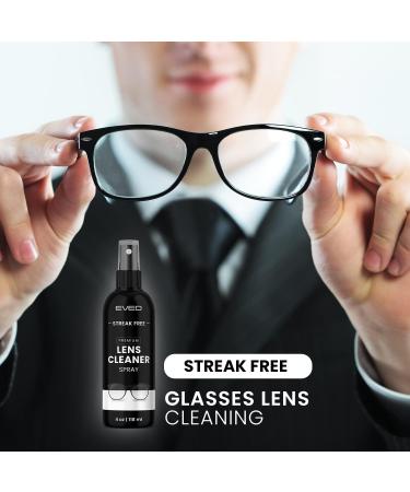 Eyeglass Cleaner Spray - No Streaks Technology + Microfiber Cloth- Glasses Cleaning Kit - 16oz - Buy Online on GoSupps.com