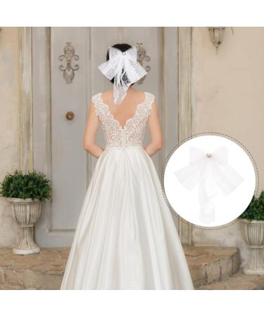 Bridal Headwear Bridal Wedding Veil 1920s Accessories for Women Bridal Bow Veil Flapper Headband Wedding Bridal Veil Flapper Accessories Pearl Bow Veil Dress Lace Grace Miss - Buy Online on GoSupps.com