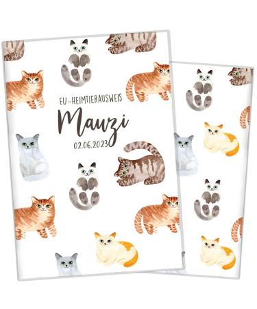 Wilhelm Fell case for the EU pet ID card for animals I personalized with name or date of birth i personal gift idea for pet owners I protective cover for the pet ID card (mauzi)